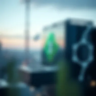 Blockchain Technology and Chainlist Integration Illustration of blockchain technology integration with Chainlist