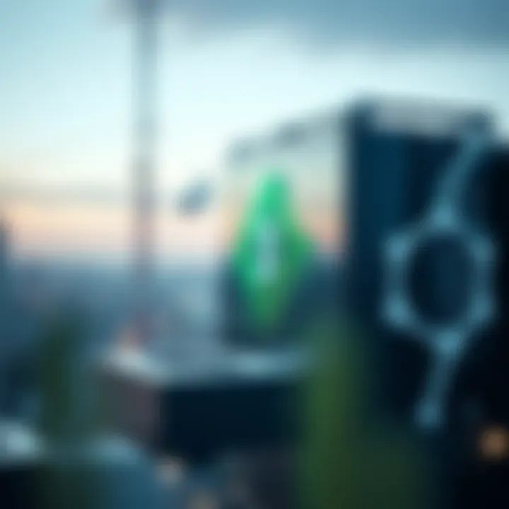 Blockchain Technology and Chainlist Integration Illustration of blockchain technology integration with Chainlist