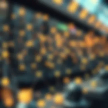 Visual Representation of Blockchain Connectivity Blockchain technology visualization with nodes and connections