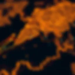 Visual representation of cryptocurrency data flow