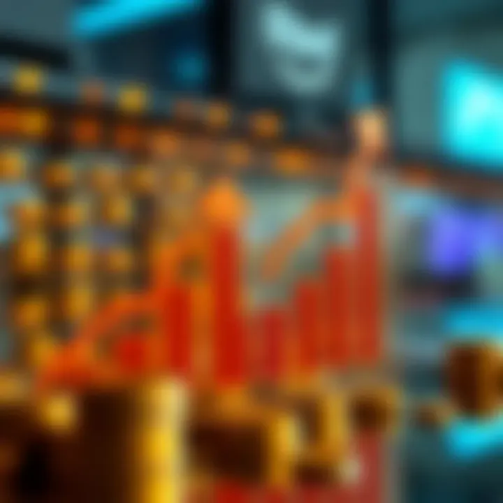 Illustrating Cost Efficiency with Blockchain Cost reduction graph showcasing blockchain benefits