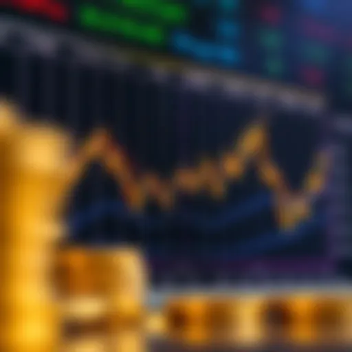 Graph illustrating cryptocurrency price trends over time