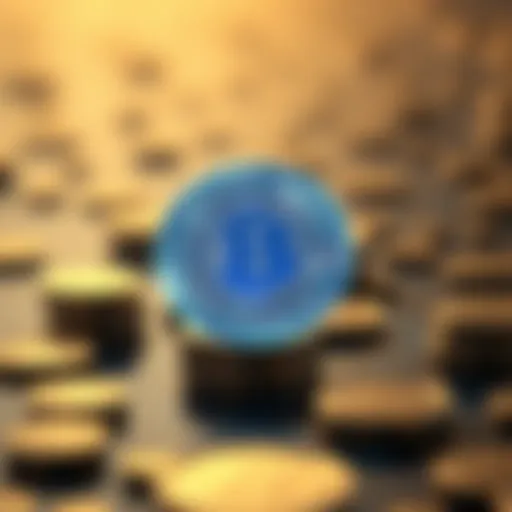 A conceptual illustration of decentralized finance, showcasing blockchain technology and financial transactions without intermediaries