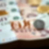 Historical depiction of British currency evolution