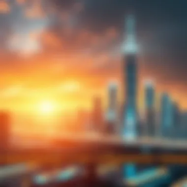 A futuristic skyline representing the potential growth and scalability of Layer 2 technologies