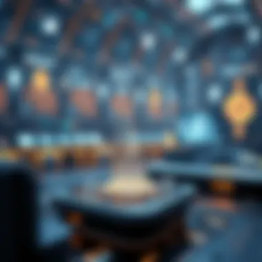 Envisioning the Future of Technology with Blockchain A futuristic concept showcasing the next generation of technology through blockchain advancements