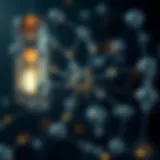 Visual representation of a star network topology showcasing nodes connected to a central hub