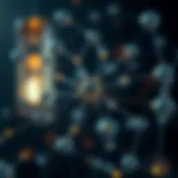 Visual representation of a star network topology showcasing nodes connected to a central hub