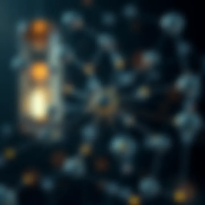 Visual representation of a star network topology showcasing nodes connected to a central hub