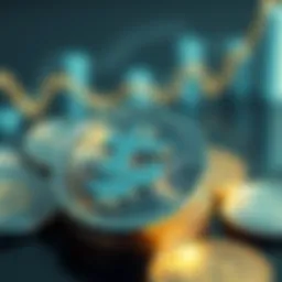 Conceptual representation of cryptocurrency value calculation